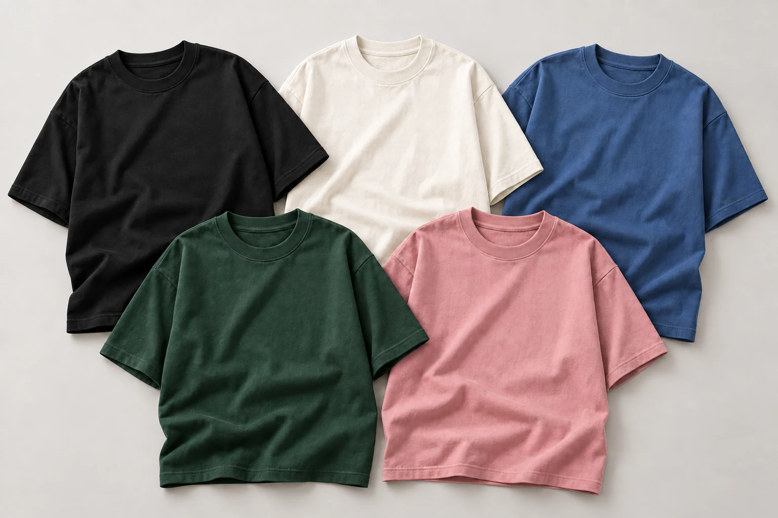Solid-color T-shirt visual studies